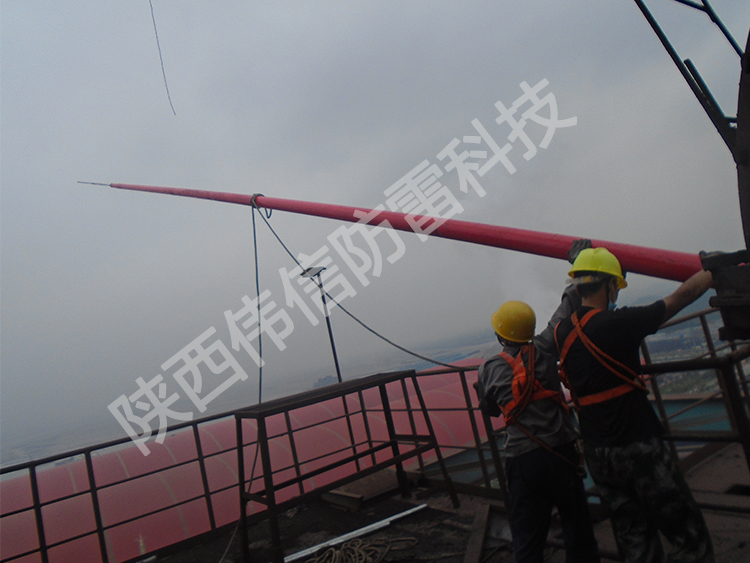 16米玻璃鋼避雷針，工廠專用抗干擾防側(cè)擊絕緣避雷針產(chǎn)品展示三