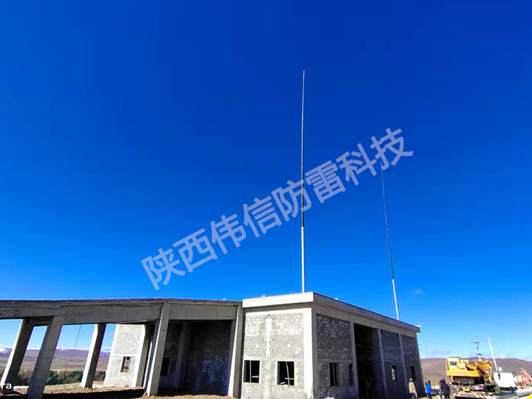 24米獨立雷達站玻璃鋼避雷針，抗干擾防側閃絕緣玻璃鋼避雷針產品展示二