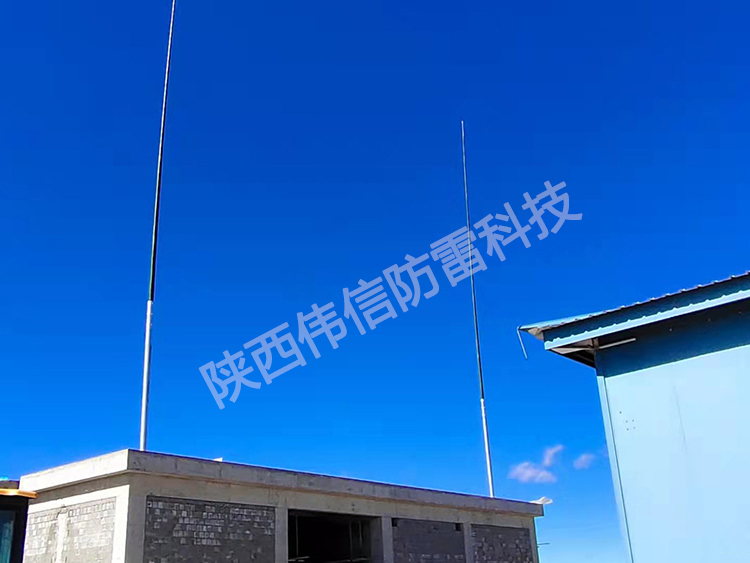 24米獨立雷達站玻璃鋼避雷針，抗干擾防側閃絕緣玻璃鋼避雷針產品展示三